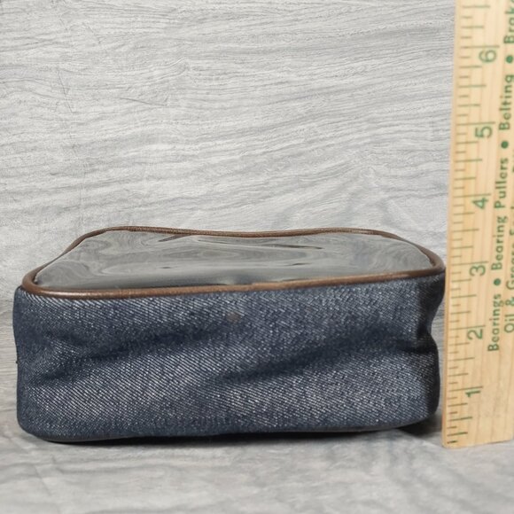 Bath And Body Works Denim Travel Shoulder Bag Tote Blue Matching Cosmetics Bags - Picture 14 of 16